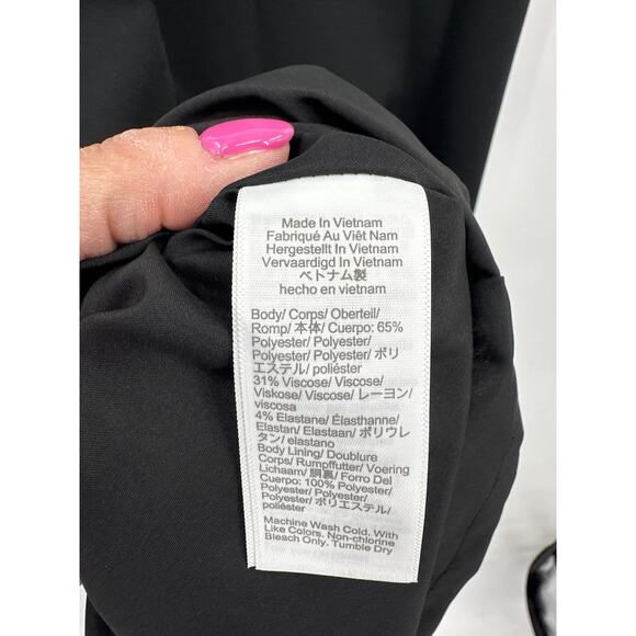 J. Crew Ruffleneck suiting dress in Black Size 0 Sheath Dress - Picture 8 of 9